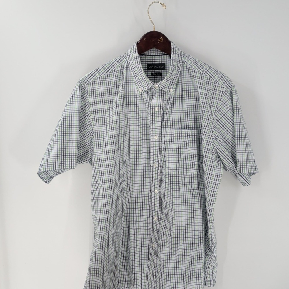 Covington Short Sleeve‎ Plaid Classic Button-Down Shirt Multicolor Size L